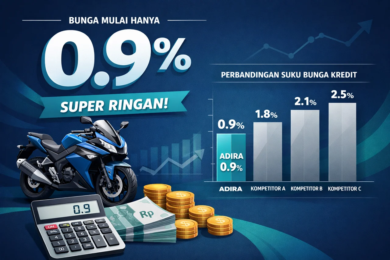 Bunga Gadai BPKB Motor: Mulai 0.9% Per Bulan