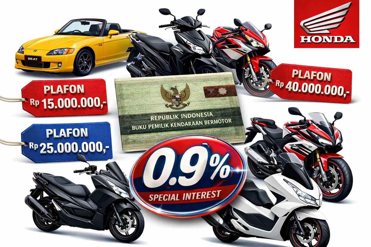 Gadai BPKB Motor Honda: Plafon dan Bunga 2026